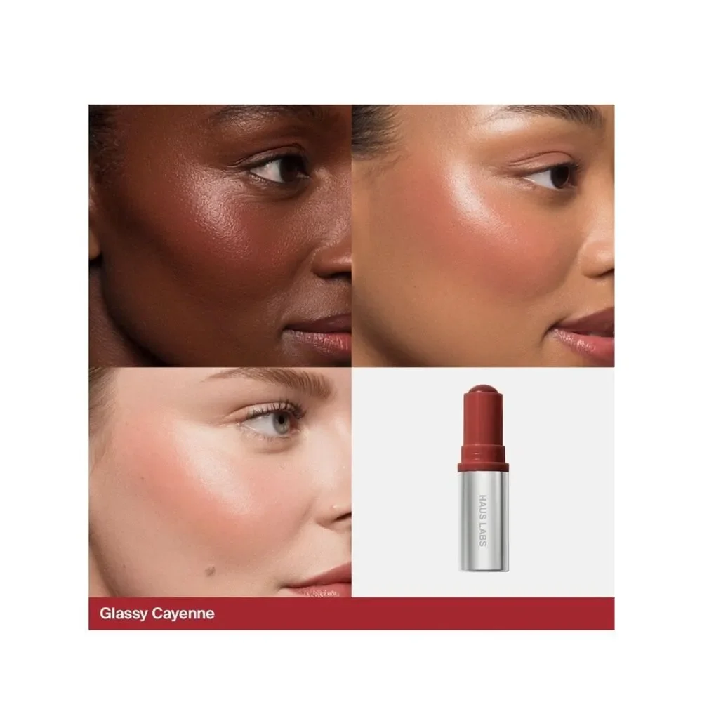 Haus Labs NEW Color Fuse Glassy Blush Balm Stick in Glassy Cinnamon